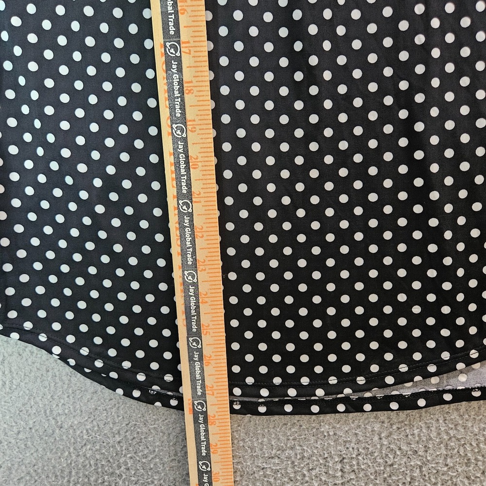Cocomo Top Blouse Women Small Polka Dot White Black - Picture 8 of 9